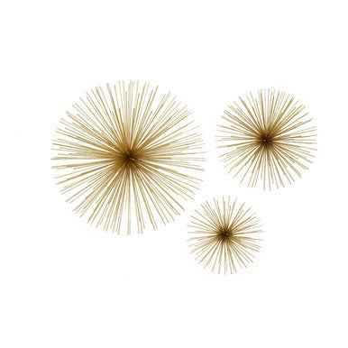 Mirano Set Of 3 Gold Finish Wall Decor