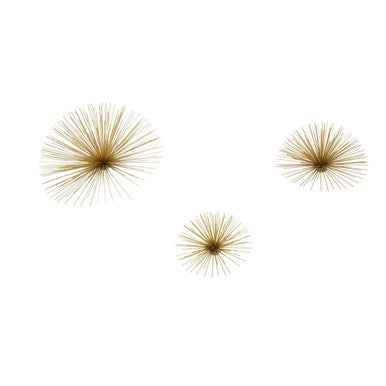 Mirano Set Of 3 Gold Finish Wall Decor