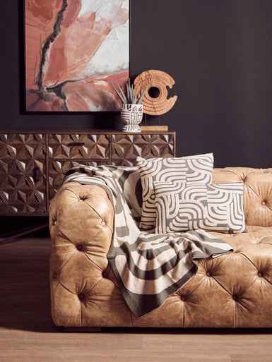 Barren Earthenware White And Black Planter