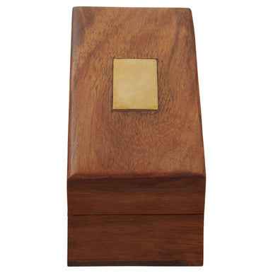 Churchill Brown Leather Effect Telescope With Wooden Box