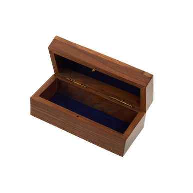 Churchill Brown Leather Effect Telescope With Wooden Box