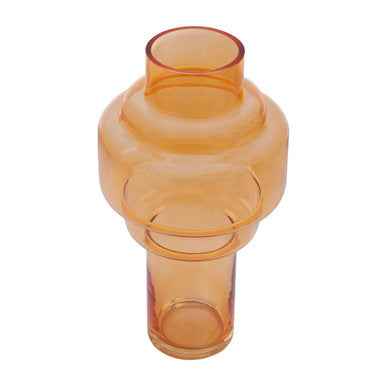 Cayden Large Orange Glass Vase