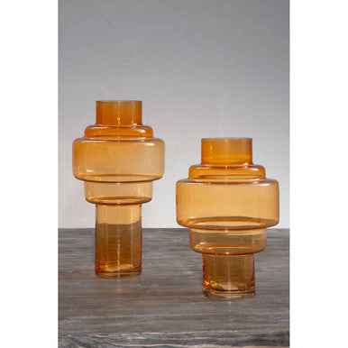 Cayden Large Orange Glass Vase