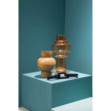 Cayden Large Orange Glass Vase