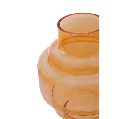 Cayden Large Orange Glass Vase