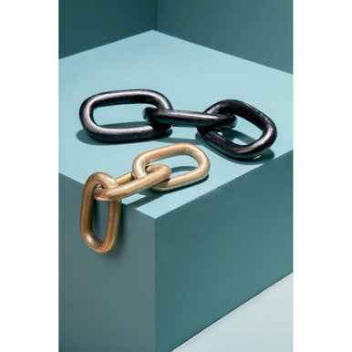 Prato Small Gold Aluminium Chain Sculpture