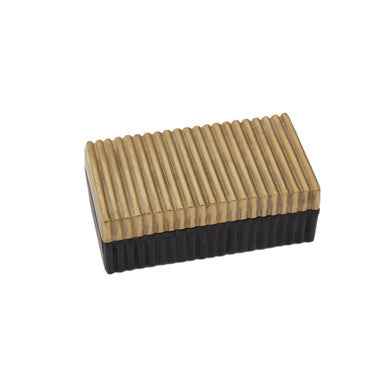 Deomali Small Two Toned Gold and Black Trinket Box