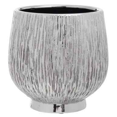 Hesper Large Silver Ceramic Planter