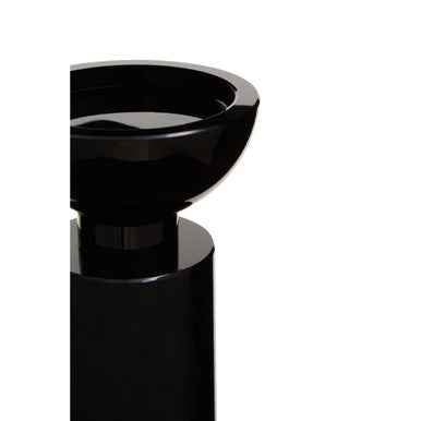 Carrie Small Black Crystal Candle Holder