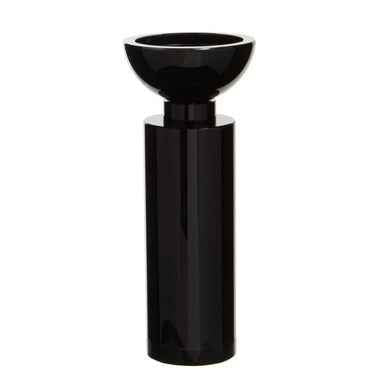 Carrie Medium Black Crystal Candle Holder