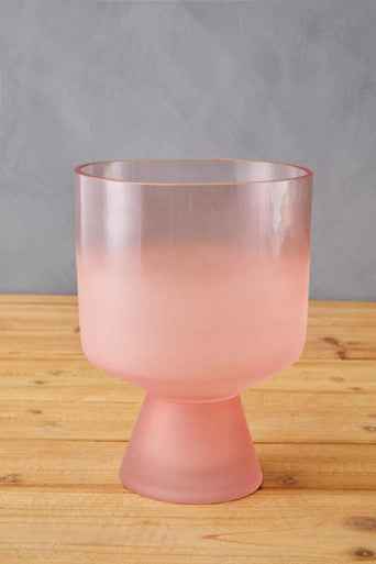 Baila Small Matte Pink Glass Vase