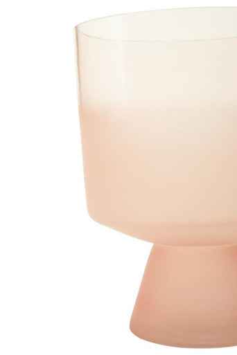Baila Large Matte Pink Glass Vase