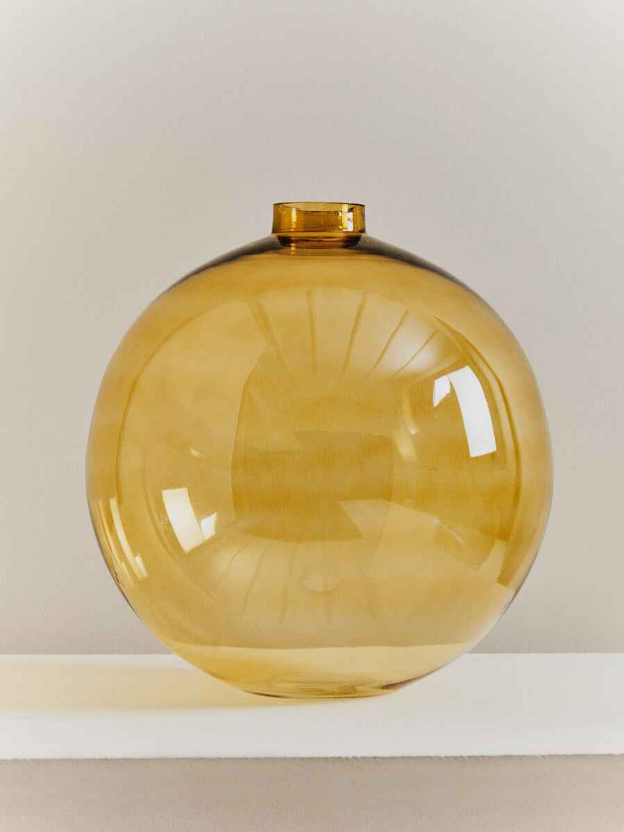 Bree Amber Glass Vase