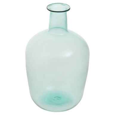 Bexley Blue Small Bottle Neck Recycled Glass Vase