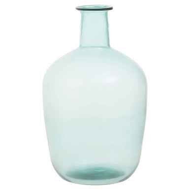 Bexley Blue Small Bottle Neck Recycled Glass Vase