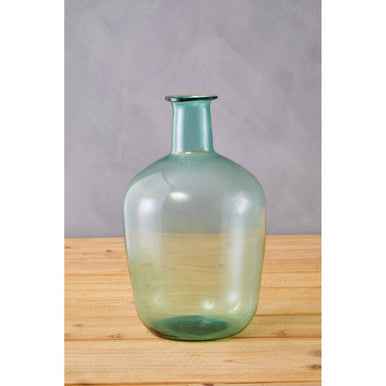 Bexley Blue Small Bottle Neck Recycled Glass Vase