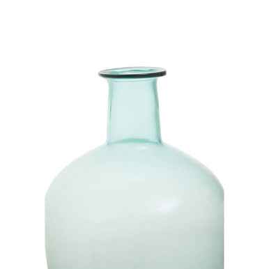 Bexley Blue Small Bottle Neck Recycled Glass Vase