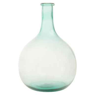 Bexley Blue Large Bottle Neck Recycled Glass Vase