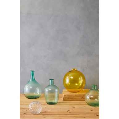 Bexley Blue Large Bottle Neck Recycled Glass Vase