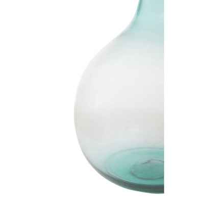 Bexley Blue Large Bottle Neck Recycled Glass Vase