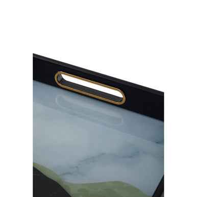 Celina Set Of Two Assorted Colour Rectangular Trays