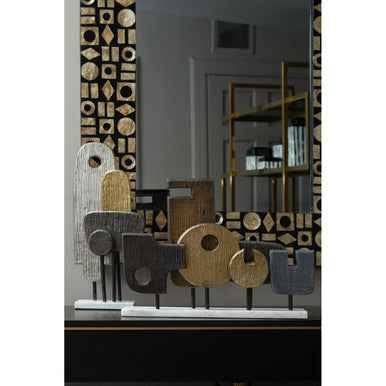 Simbolo Large Assorted Colour Metal Sculpture On Marble Base