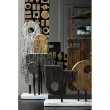 Simbolo Large Assorted Colour Metal Sculpture On Marble Base