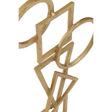 Simbolo Gold Metal Sculpture On Marble Base