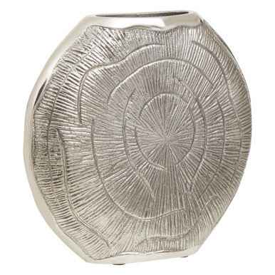Silva Small Oak Effect Silver Finish Vase