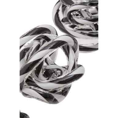 Knot Decor Black And White Glass Ornament