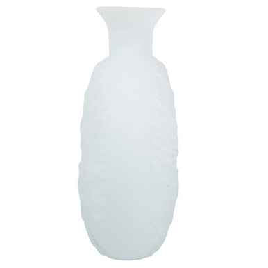 Hadia Matte White Glass Vase