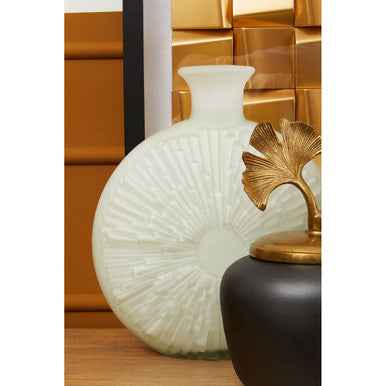 Hadia Matte White Glass Vase