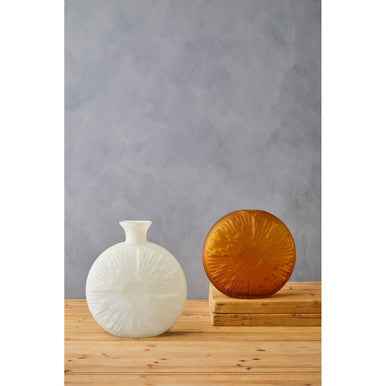 Hadia Matte White Glass Vase