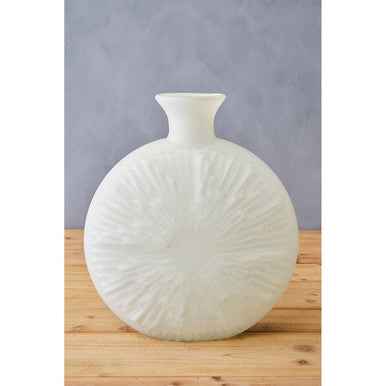 Hadia Matte White Glass Vase