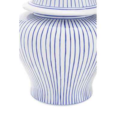 Damson Small White And Blue Ceramic Jar
