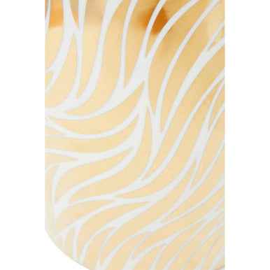 Doria Large White And Gold Finish Ceramic Jar