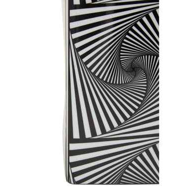 Doria Small Black And White Ceramic Jar