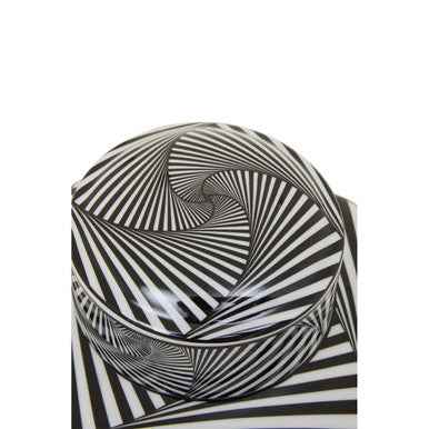 Doria Small Black And White Ceramic Jar