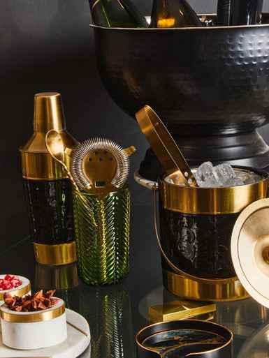 Carolina Black Enamel Ice Bucket