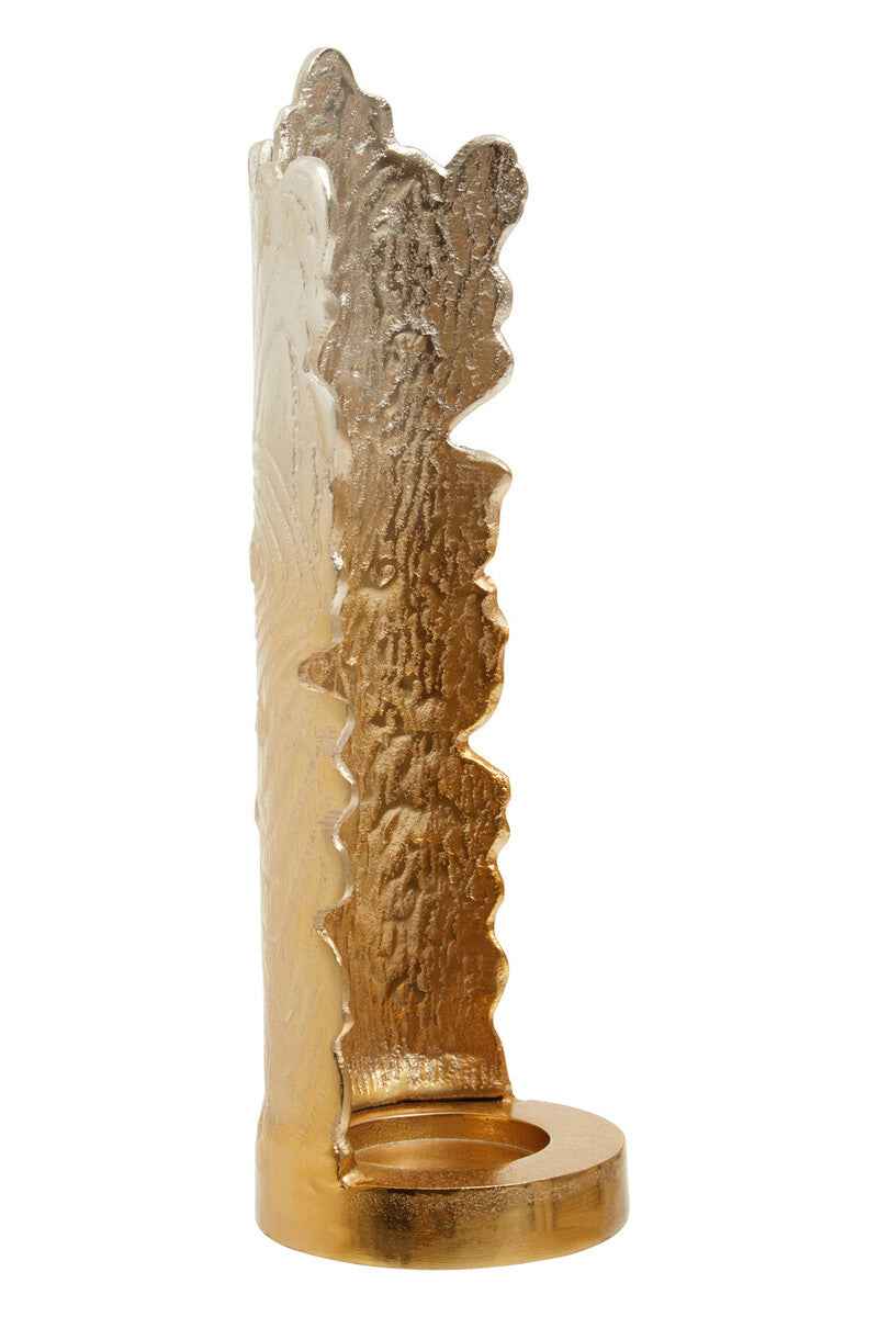 Dion Small Ombre Silver and Gold Finish Candle Holder