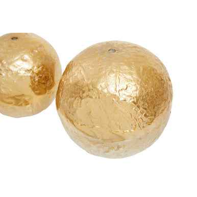 Dion Set Of Three Ombre Silver and Gold Finish Deco Balls