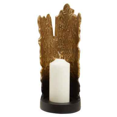 Deomali Small Ombre Black and Gold Candle Holder