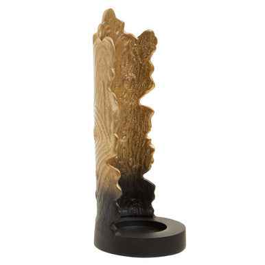 Deomali Small Ombre Black and Gold Candle Holder