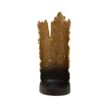 Deomali Small Ombre Black and Gold Candle Holder
