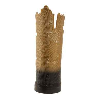 Deomali Black and Gold Finish Large Ombre Candle Holder