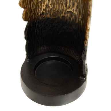 Deomali Black and Gold Finish Large Ombre Candle Holder