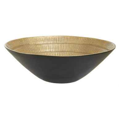 Deomali Large Two Toned Black And Gold Finish Bowl