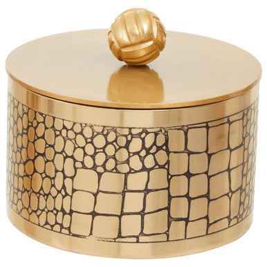 Meko Large Croc Pattern Trinket Box