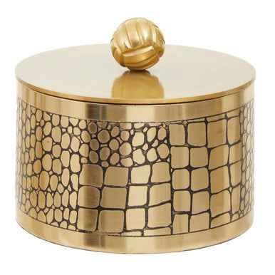 Meko Large Croc Pattern Trinket Box
