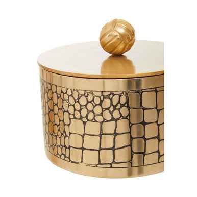 Meko Large Croc Pattern Trinket Box